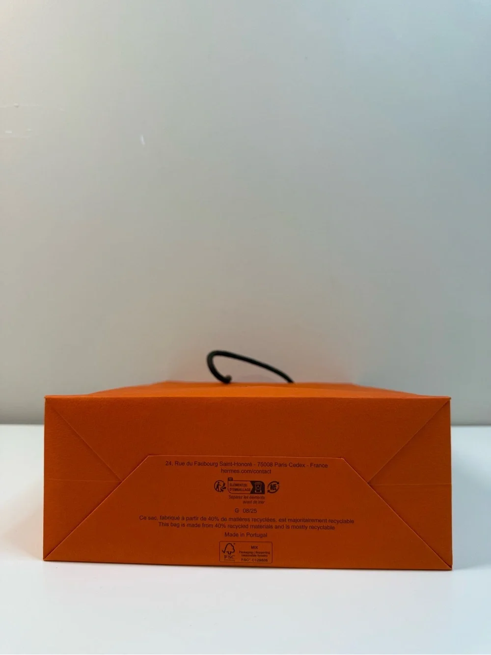 Hermès Orange Shopping Gift Bag Ribbon Luxury Boutique Packaging Set